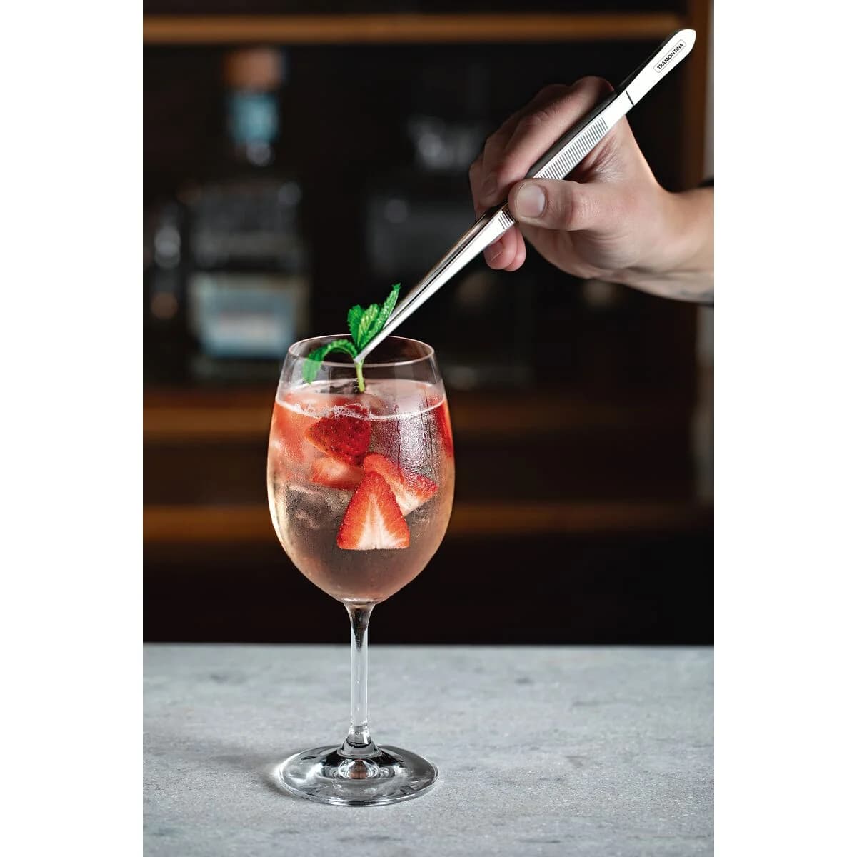 Pinza de Precision Tramontina Cocteleria Acero Inox 24 CM — miniatura 4