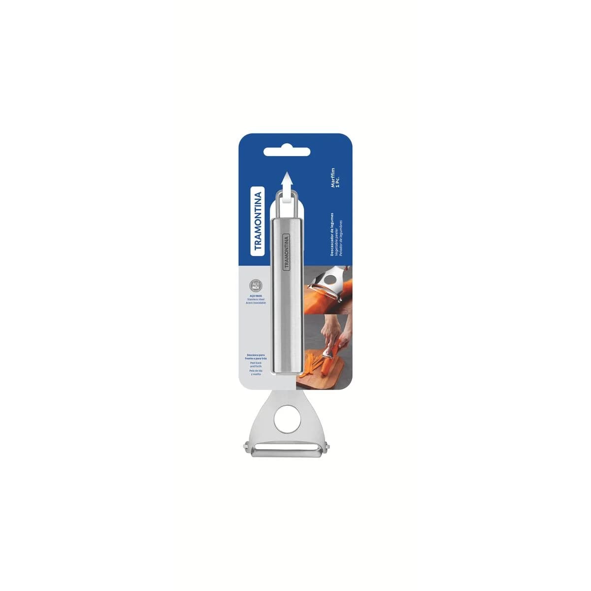 Pelador de Verduras Tramontina Acero Inoxidable Marffim — miniatura 2