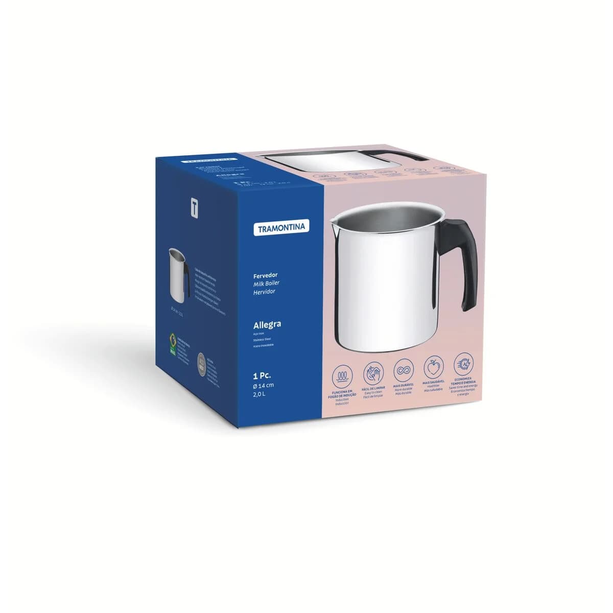 Hervidor Tramontina Allegra Acero Inoxidable 14 Cm 2 Lts — miniatura 2