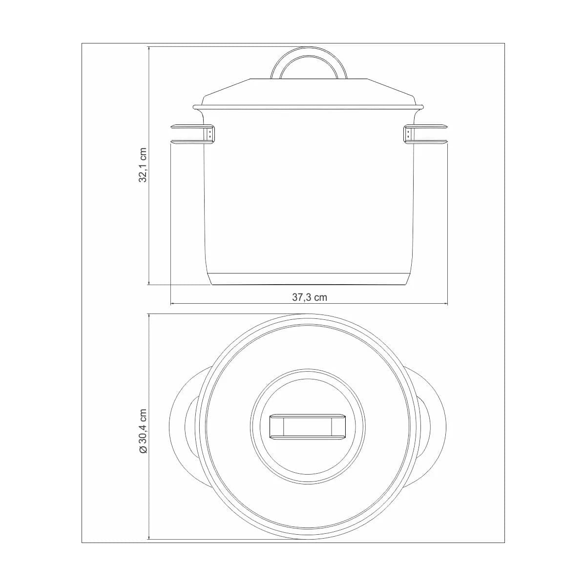 Olla Tramontina Acero Inoxidable Induccion 15,7 Litros Solar — miniatura 3