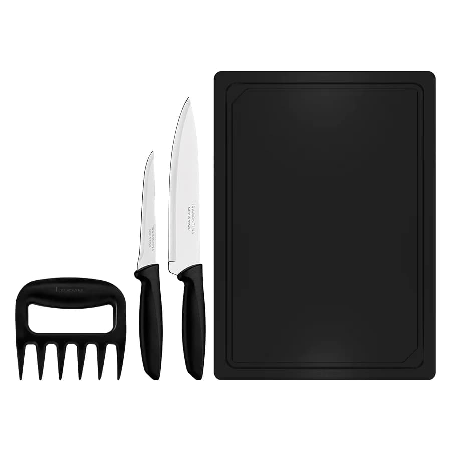 Juego de Cuchillas Tramontina Con Tabla Plenus Acero Inox — imagen 1 de 2