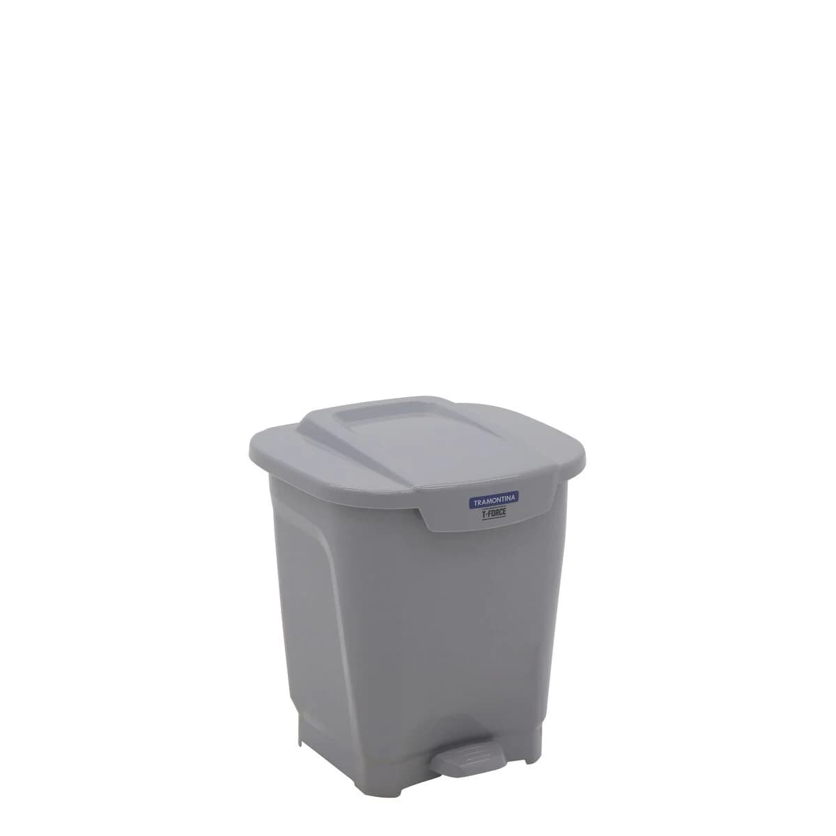 Basurero Tramontina T-Force en Polipropileno Gris 25 L — imagen 1 de 2