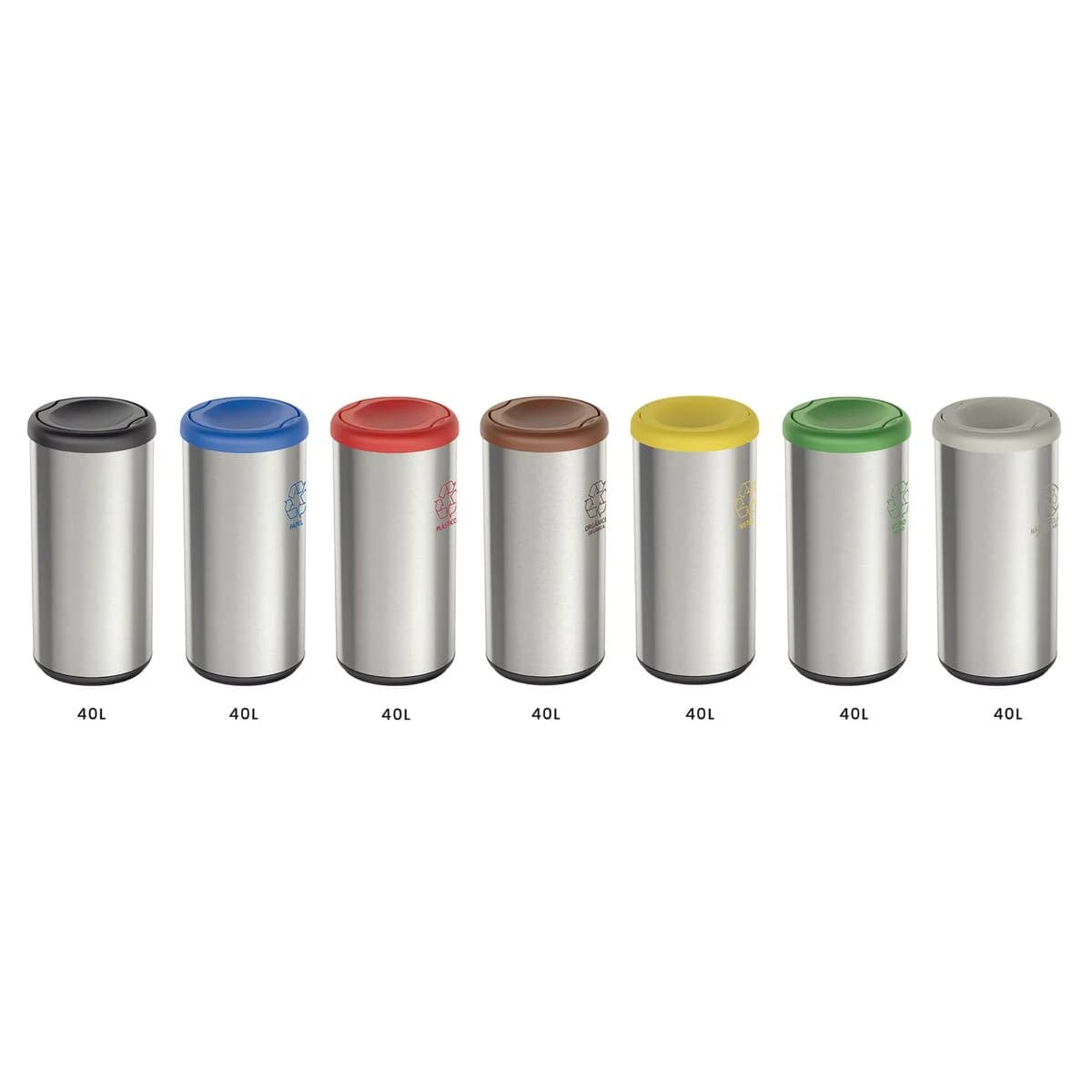 Basurero Acero Inox Tramontina Piemonte Vaiven 40 L Marron — miniatura 2