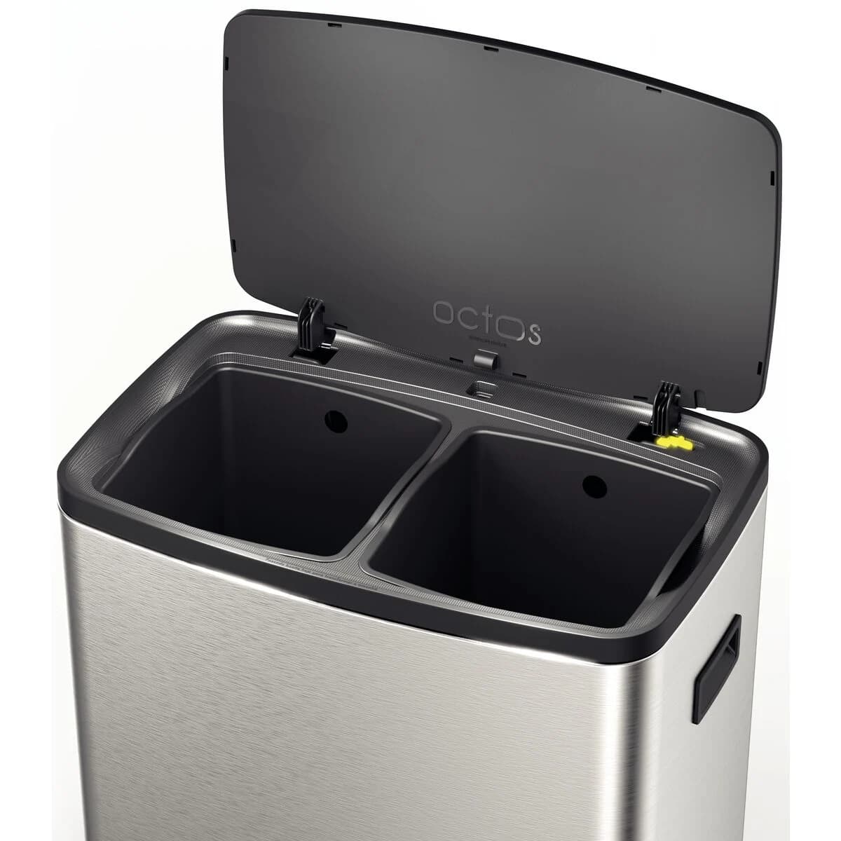 Basurero en Acero Inox Pedal Tramontina Octos 15+15 litros — miniatura 3