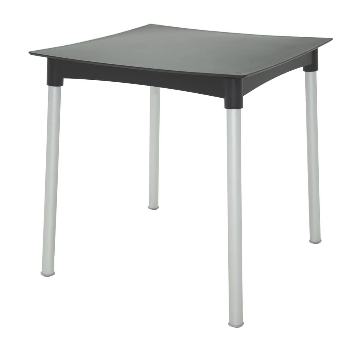 Mesa Tramontina Diana en Polipropileno Negro Patas Aluminio — imagen 1 de 1