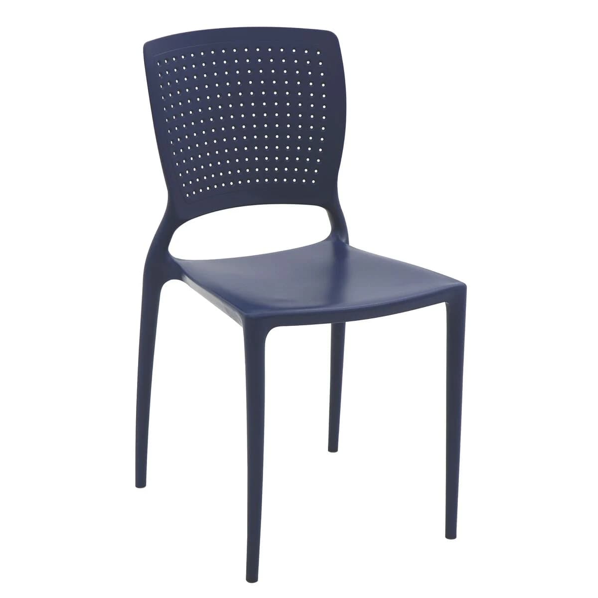 Silla Tramontina Safira en Polipropileno Fibra Vidrio Azul — imagen 1 de 6