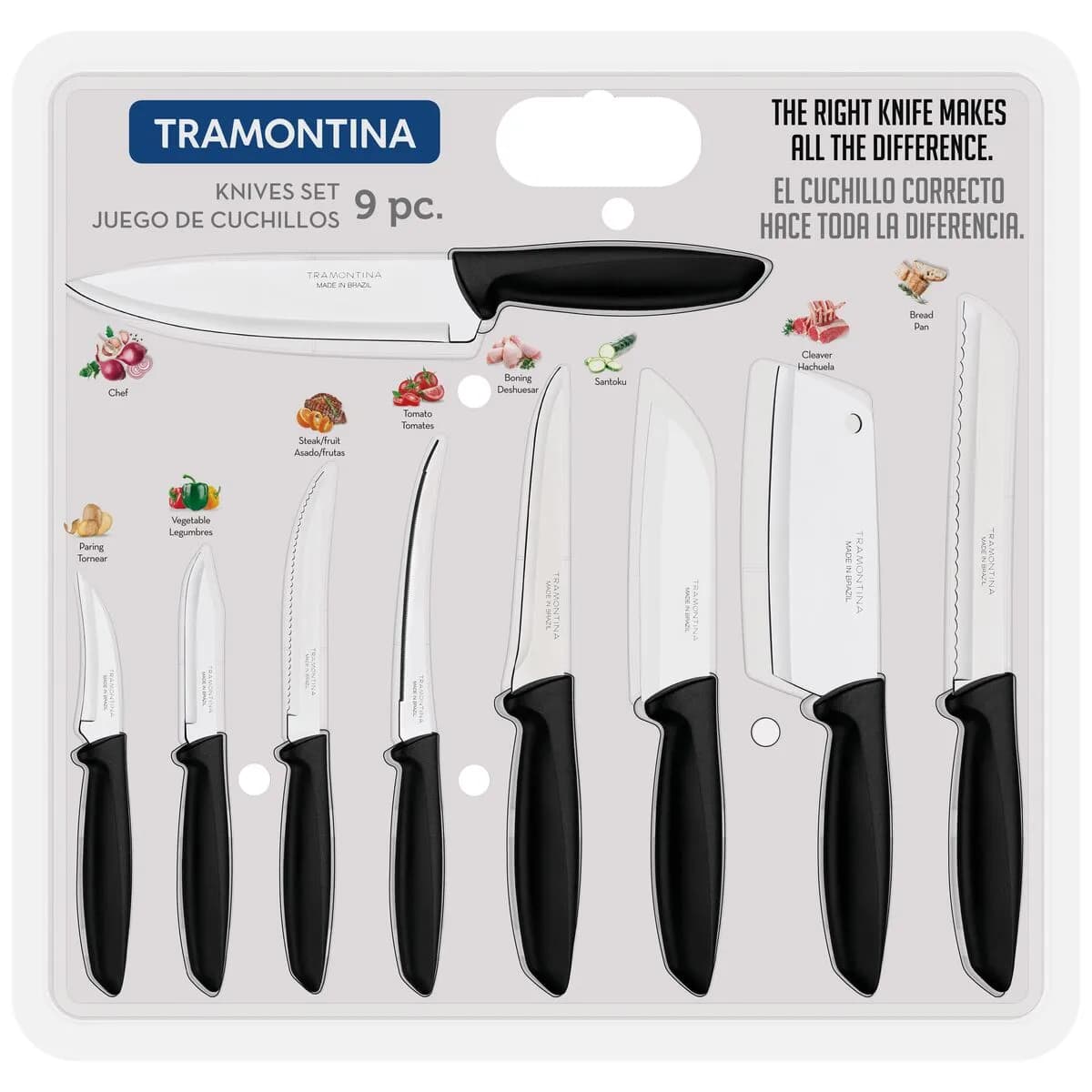 Juego De Cuchillas Tramontina Plenus Acero Inoxidable 9 Pz — miniatura 2