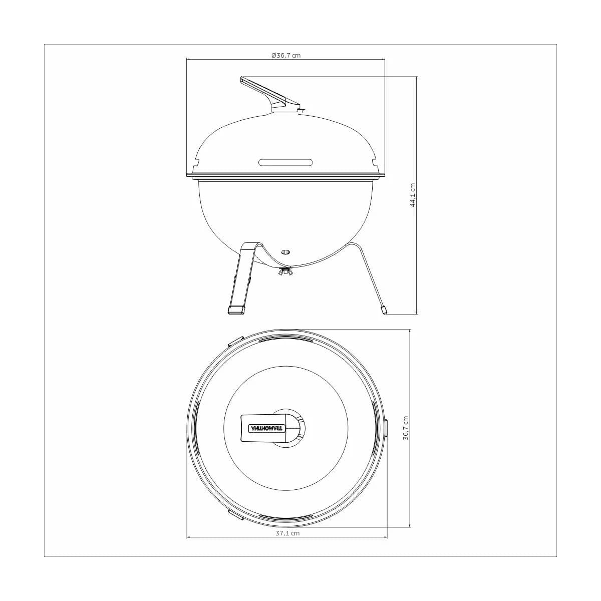 Parrilla Grill A Carbon Tramontina Portatil Tcp-320l — miniatura 6