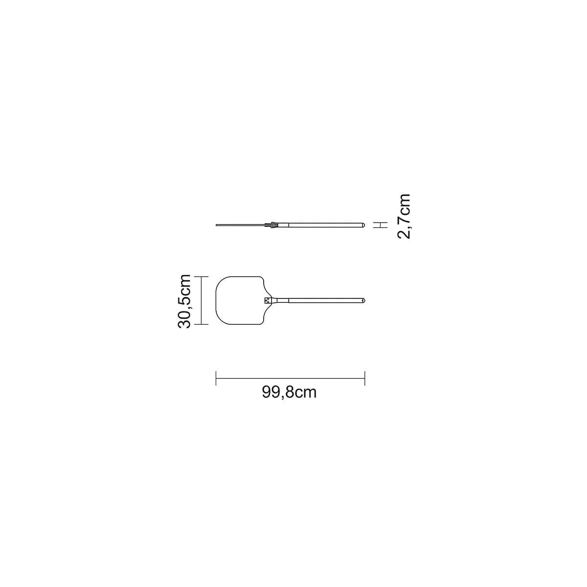 Pala De Pizza Tramontina 1 M X 30 Cm Madera Goiabão — miniatura 2