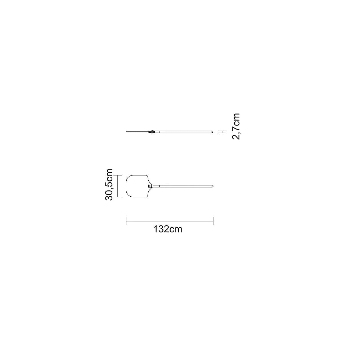 Pala De Pizza Tramontina 1.32 M X 30 Cm Madera Goiabão — miniatura 2