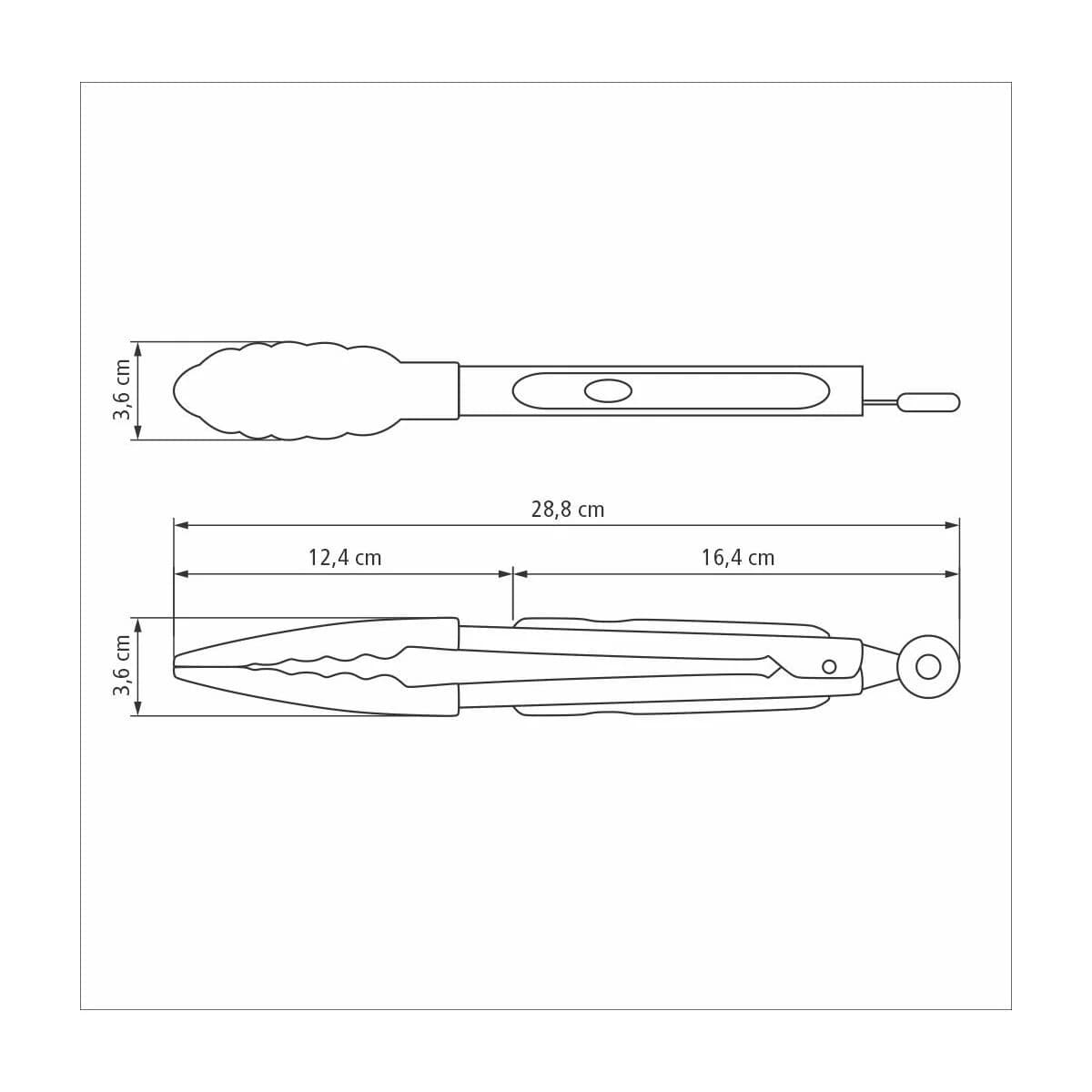 Pinza De Silicona Tramontina Acero Inoxidable Molde 29 Cm — imagen 3 de 5