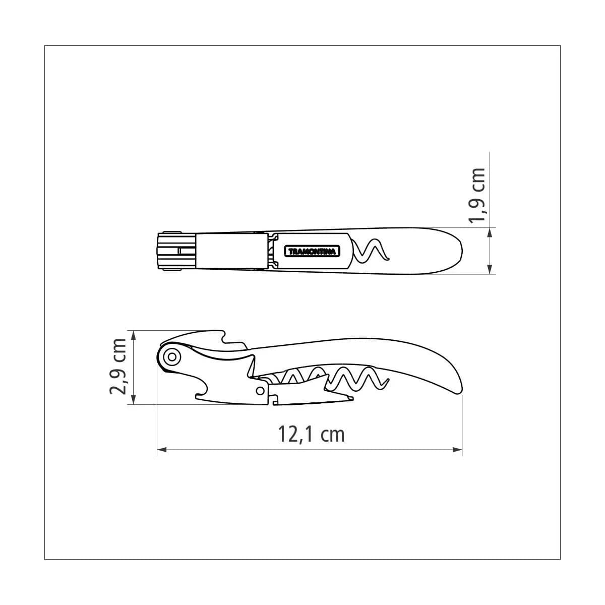 Sacacorchos 2 Etapas Con Abridor Tramontina Harmoniza — miniatura 4