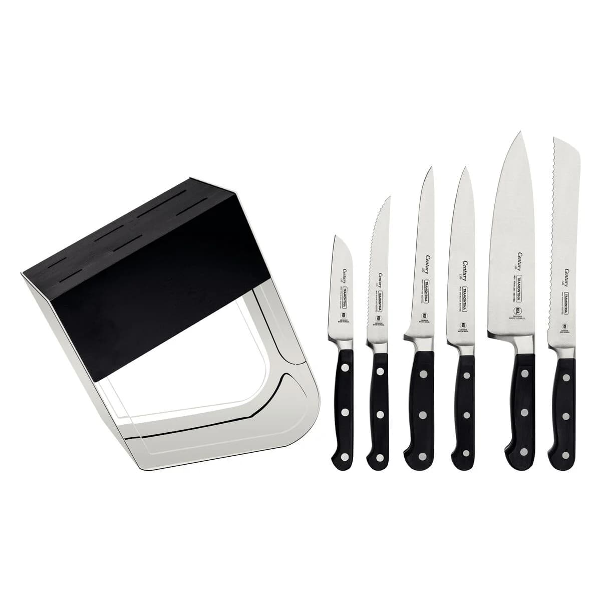 Juego De Cuchillos Tramontina Century Taco Acero Inox 7 Pz — miniatura 2