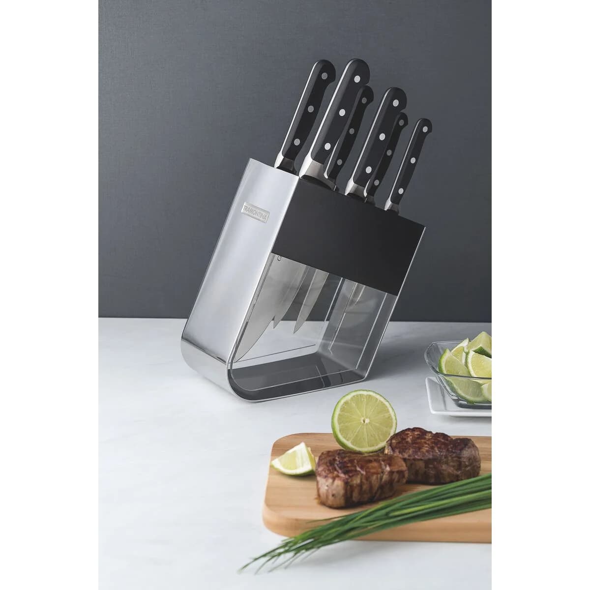 Juego De Cuchillos Tramontina Century Taco Acero Inox 7 Pz — miniatura 3