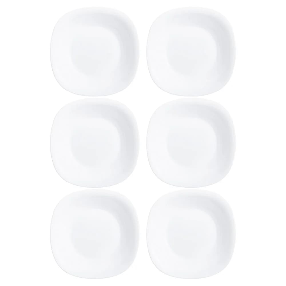 Plato Hondo Vidrio Blanco Luminarc Carine 21 Cm X6 Unid
