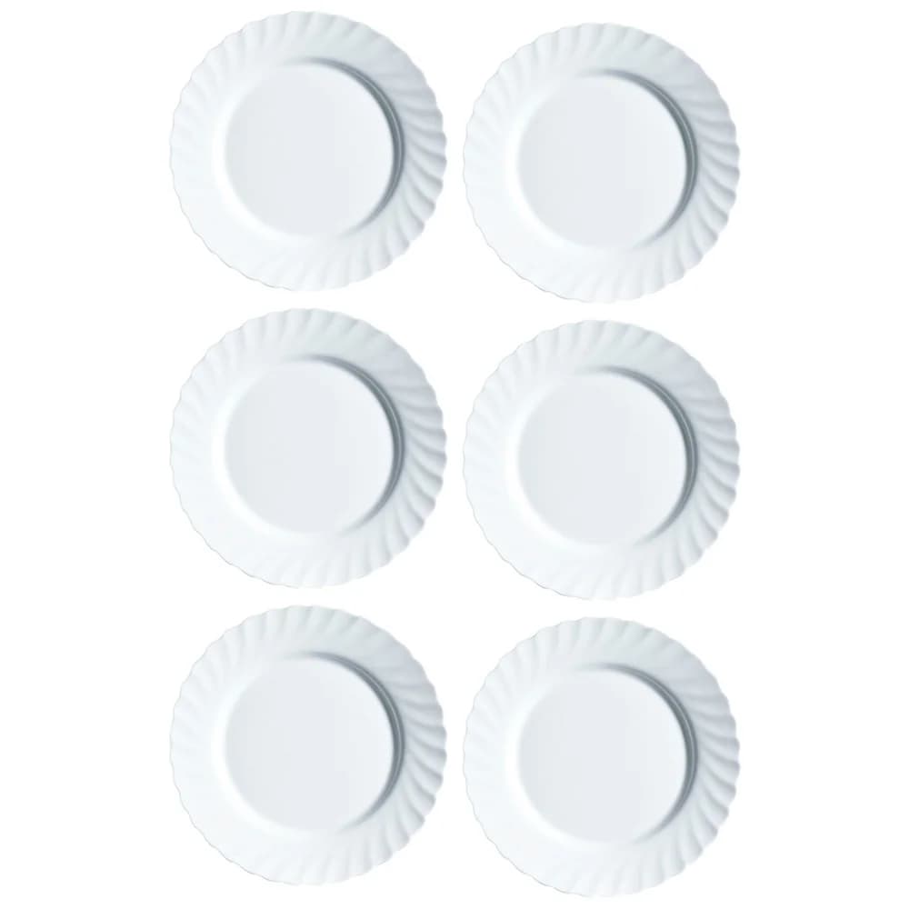 Plato Llano Vidrio Blanco Luminarc Trianon 27 Cm X6 Unid — imagen 1 de 3
