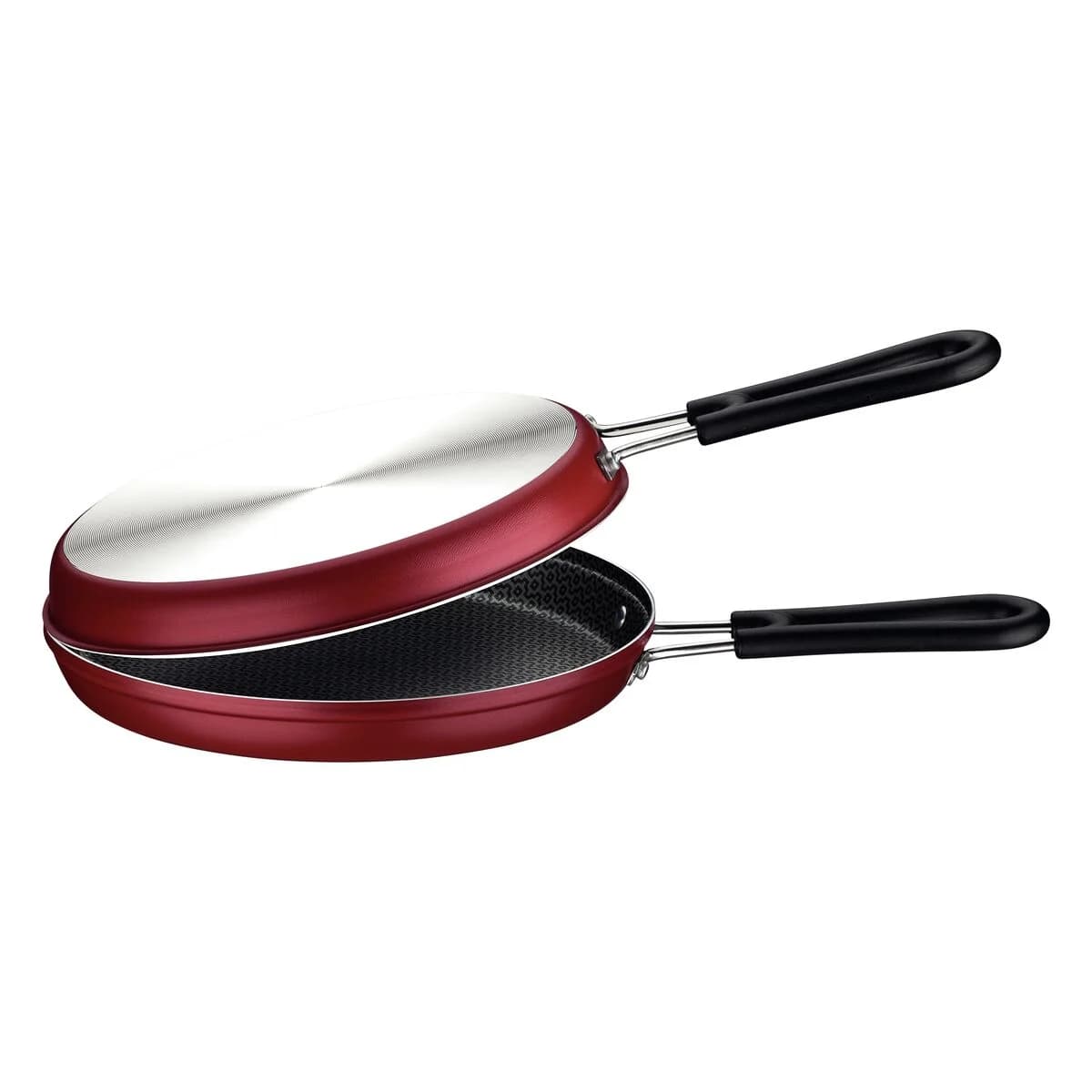 Sarten Doble Antiadherente Tramontina Teflon 24 Cm Rojo — imagen 1 de 3