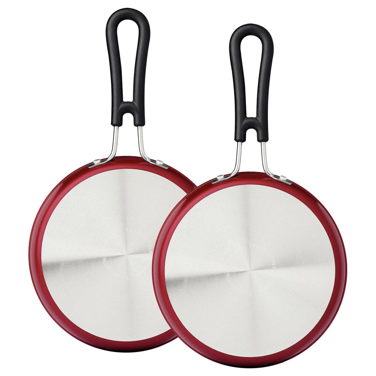 Sarten Doble Antiadherente Tramontina Teflon 24 Cm Rojo — miniatura 2
