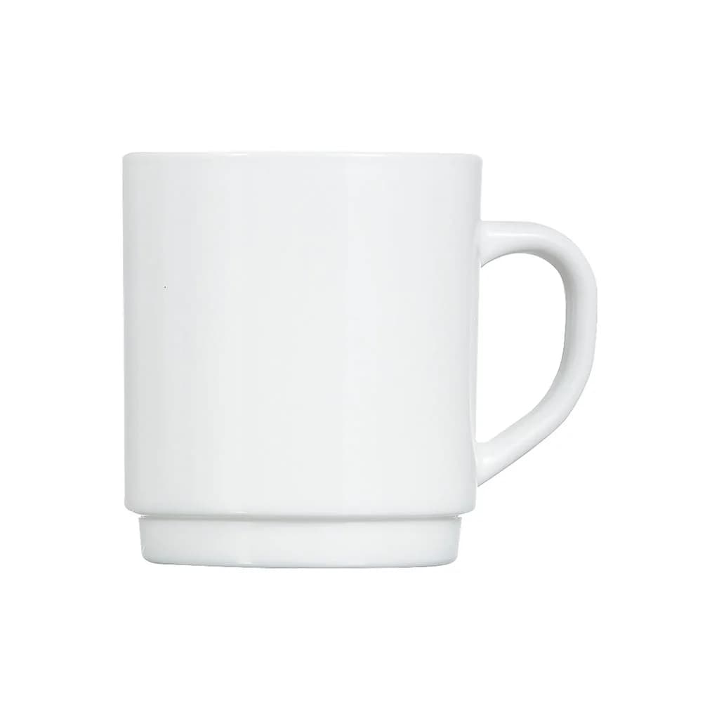 Taza De Vidrio Blanco Mug Apilable Luminarc 290 Ml X6 Unid — miniatura 2