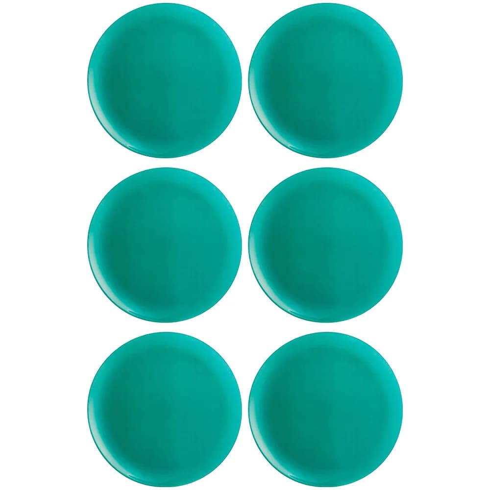 Plato Llano Vidrio 26 Cm Luminarc Verde Menta X6 Unid Arty — imagen 1 de 2