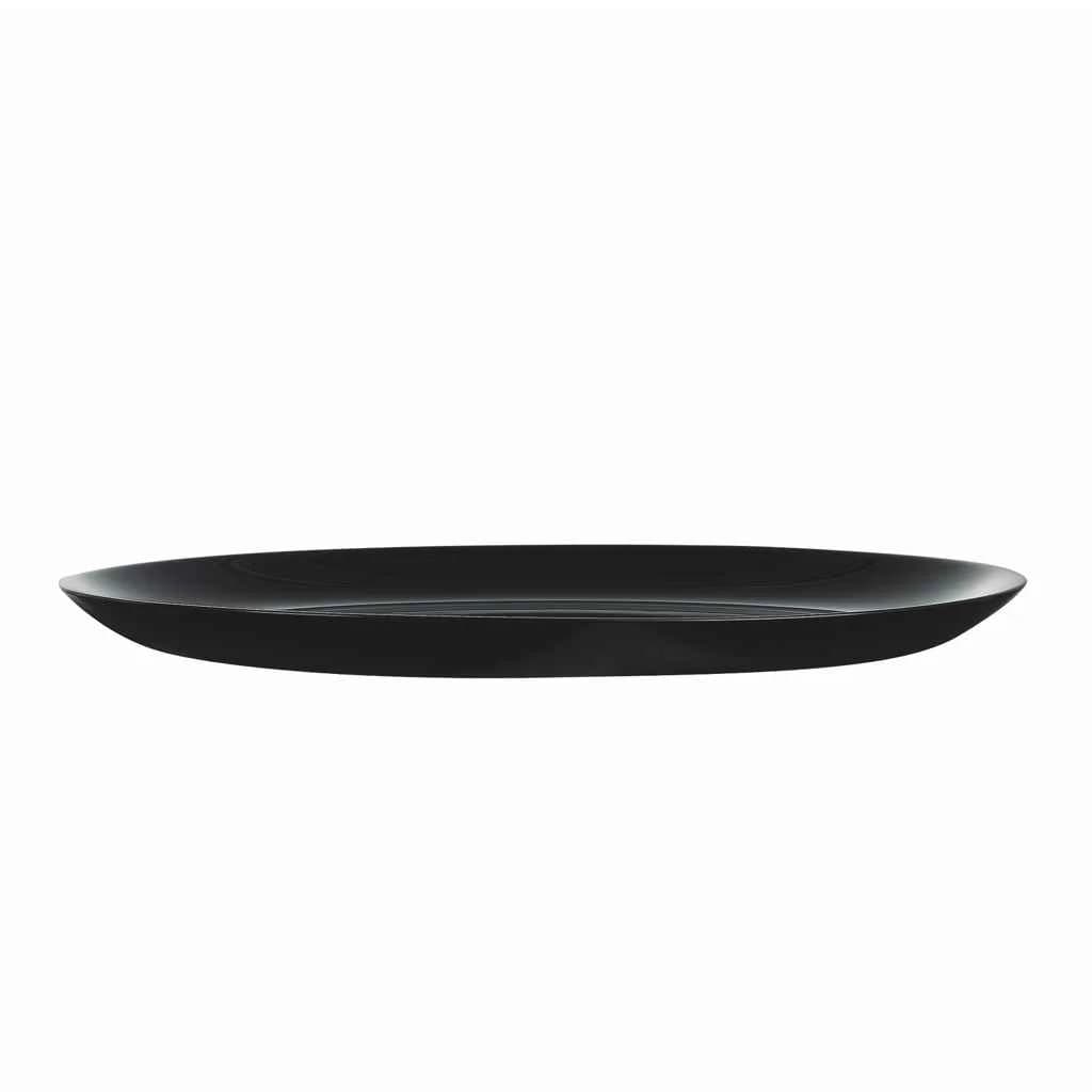Plato Llano Vidrio 25 Cm Luminarc Negro Diwali X6 Unid — miniatura 3