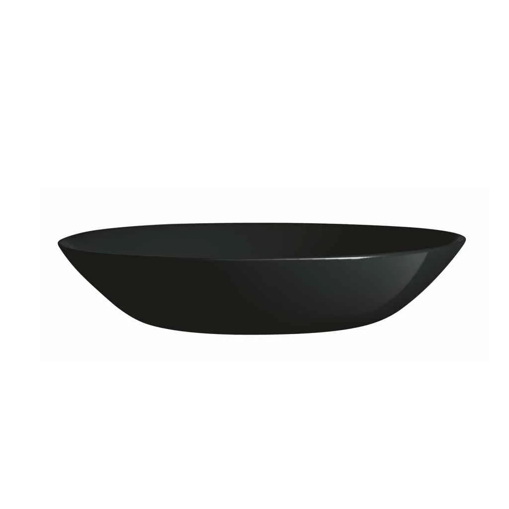 Plato Hondo Vidrio 20 Cm Luminarc Negro Diwali X6 Unid — miniatura 3