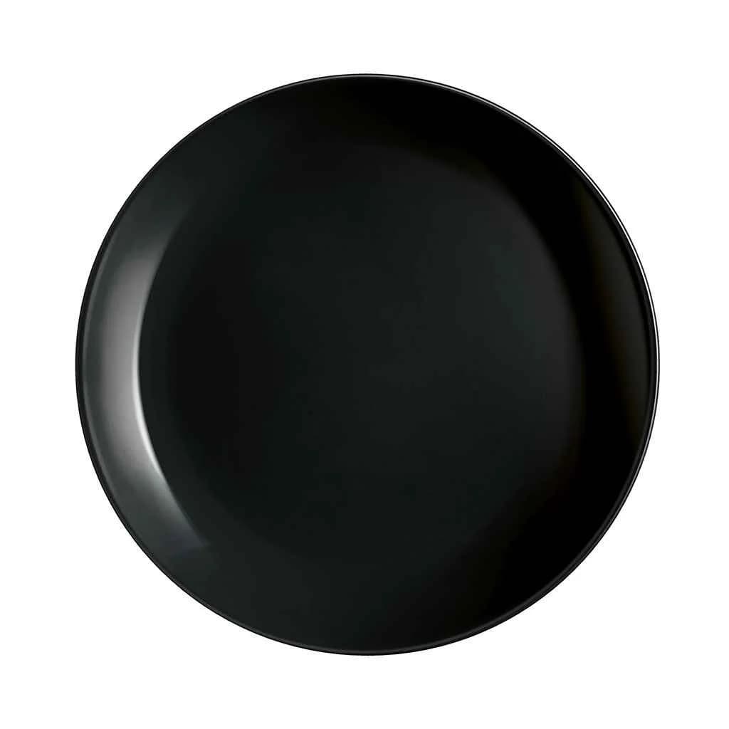 Plato De Postre Vidrio 19 Cm Luminarc Negro Diwali X6 Unid — miniatura 2