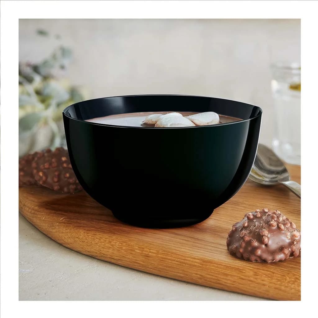 Bowl De Vidrio Compotera 12 Cm Negro Luminarc X6 Unid — miniatura 3