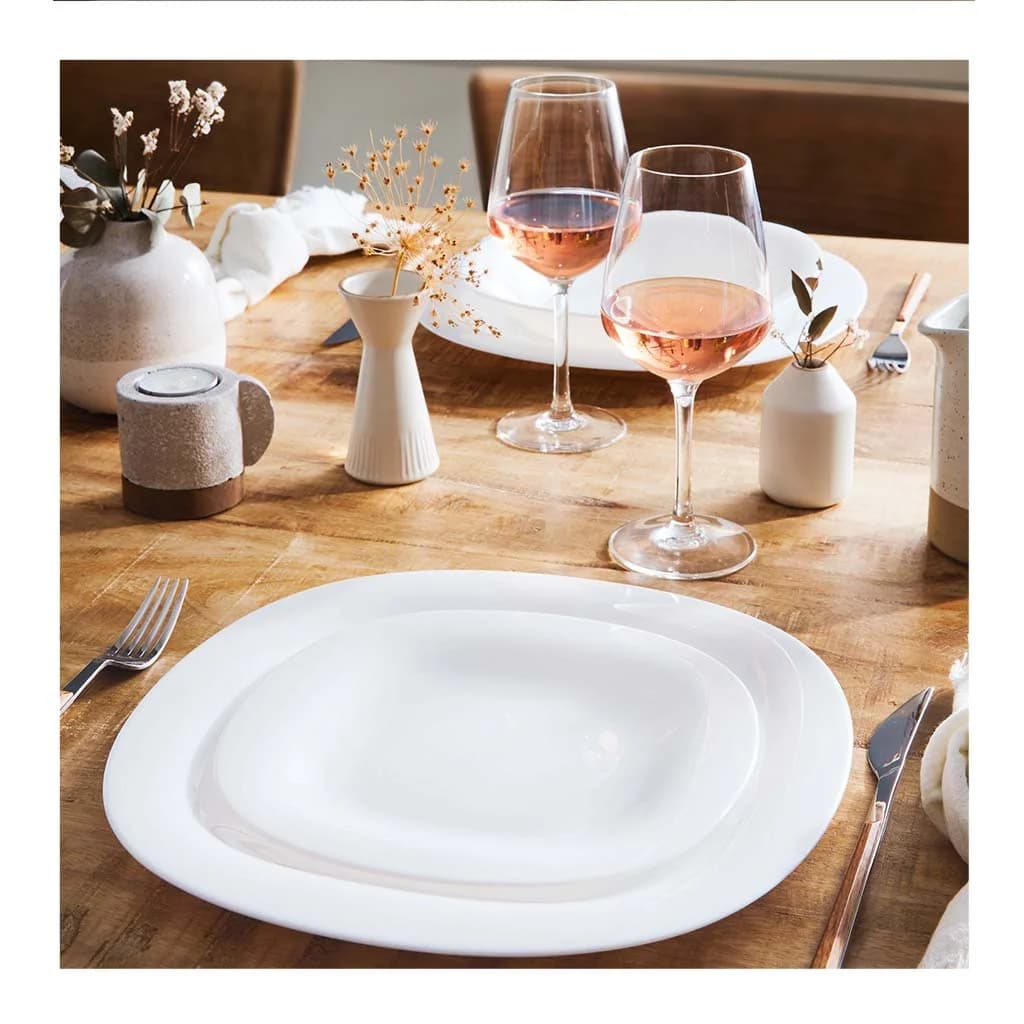 Plato Llano Vidrio Blanco Luminarc 27 Cm Carine X6 Unid — miniatura 3