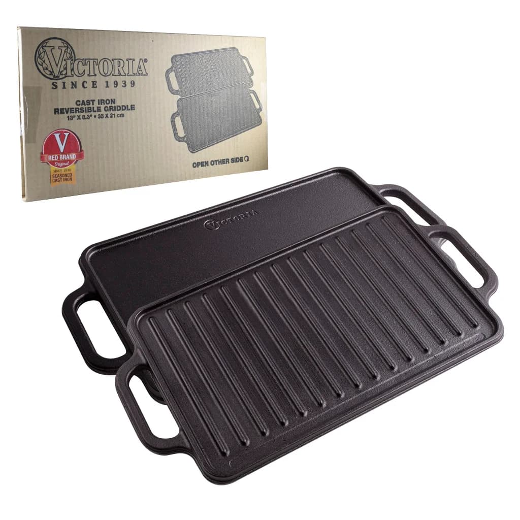 Plancha De Hierro Curado Reversible 21 X 33 Cm Victoria — miniatura 2