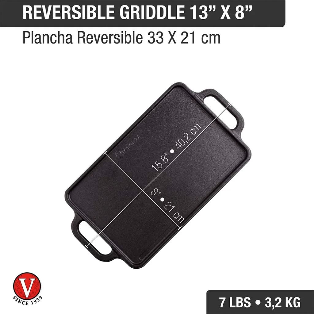 Plancha De Hierro Curado Reversible 21 X 33 Cm Victoria — miniatura 5