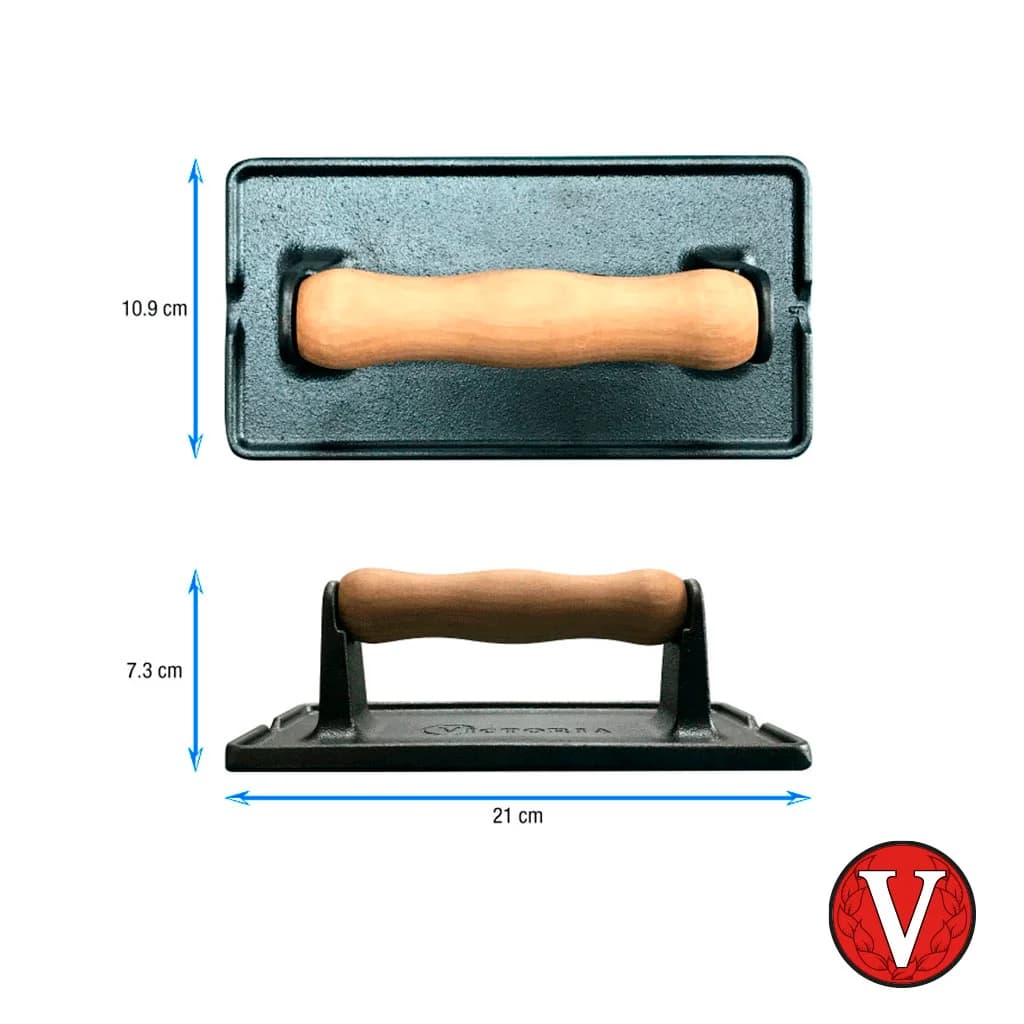 Prensa De Hierro Esmaltado Para Carnes Victoria 21 Cm — miniatura 4