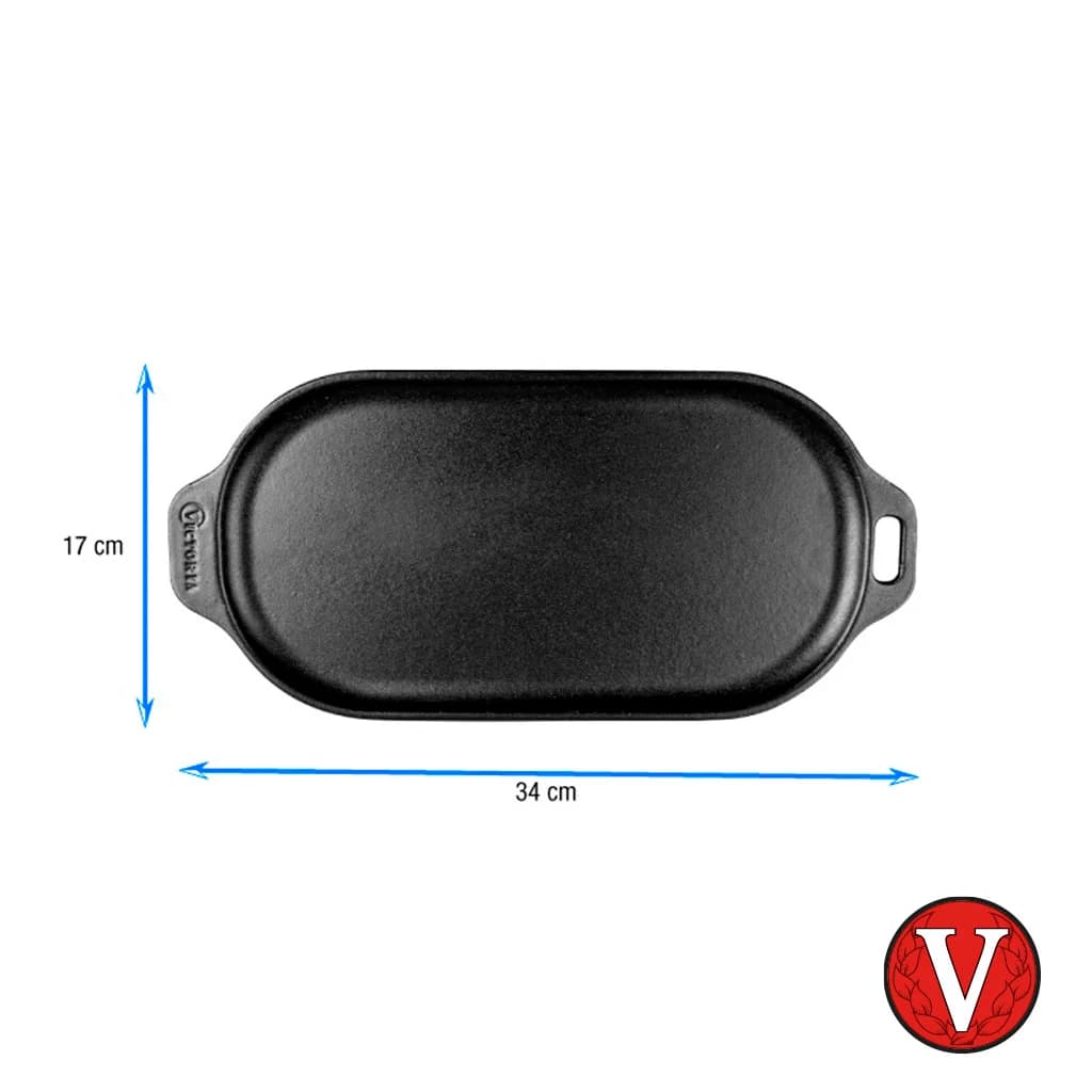 Plancha De Hierro Esmaltado Victoria Ovalada 34 X 17cm — miniatura 2