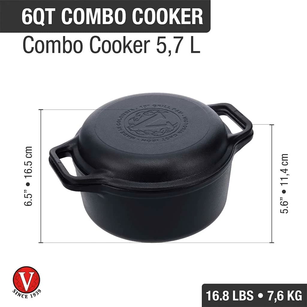 Olla Doble Uso Hierro Esmaltado 6 Litros 26 Cm Victoria — miniatura 4