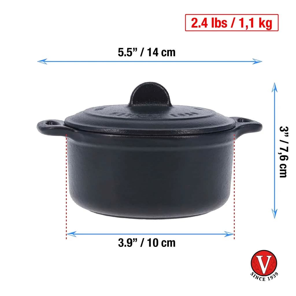 Olla De Hierro Esmaltado Mini 10 Cm Victoria Con Asas — miniatura 5
