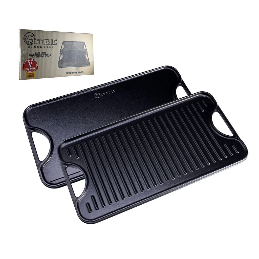 Plancha De Hierro Esmaltado Victoria Reversible 47x25cm — imagen 1 de 4