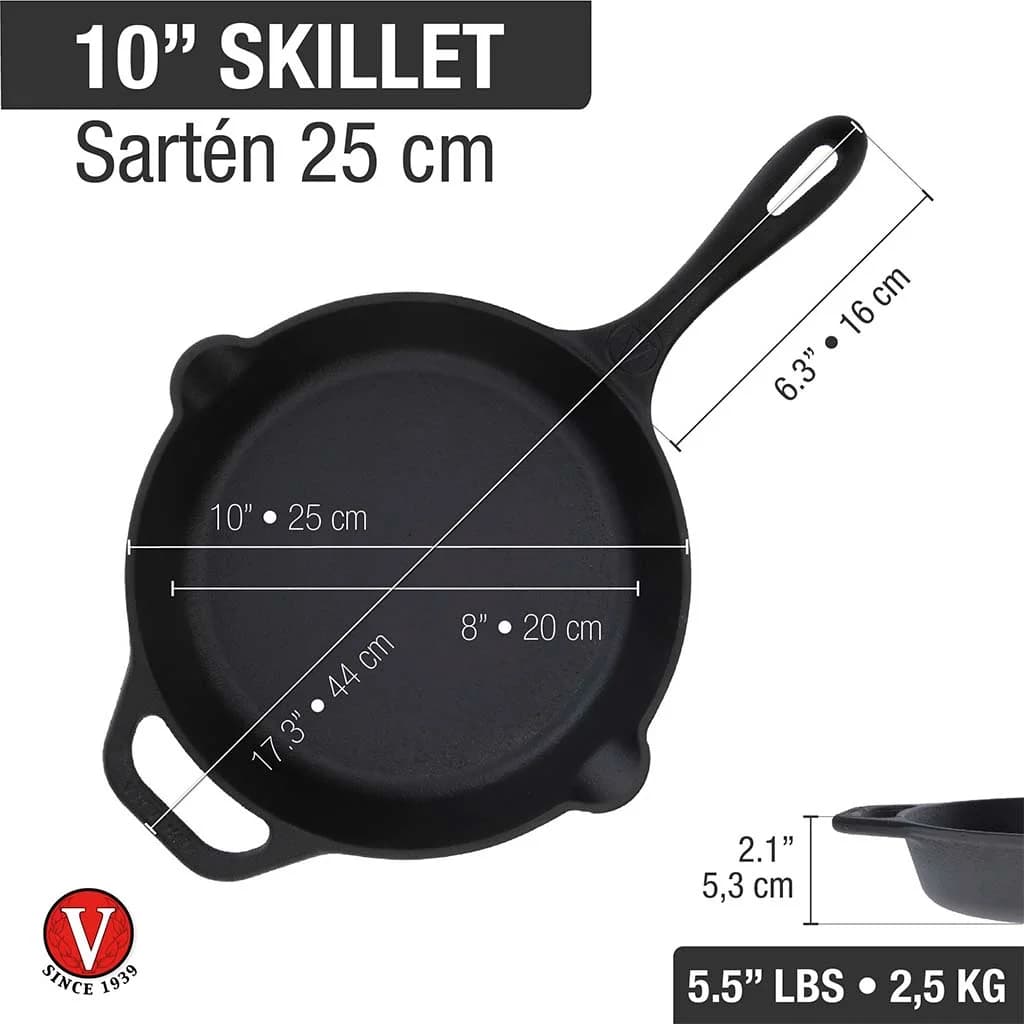 Sarten De Hierro Curado 25 Cm Victoria 2 Litros — miniatura 4
