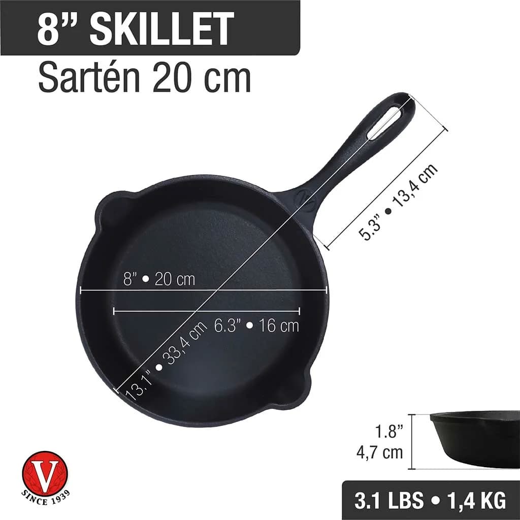 Sarten De Hierro Fundido Esmaltado 20 Cm Victoria — miniatura 4
