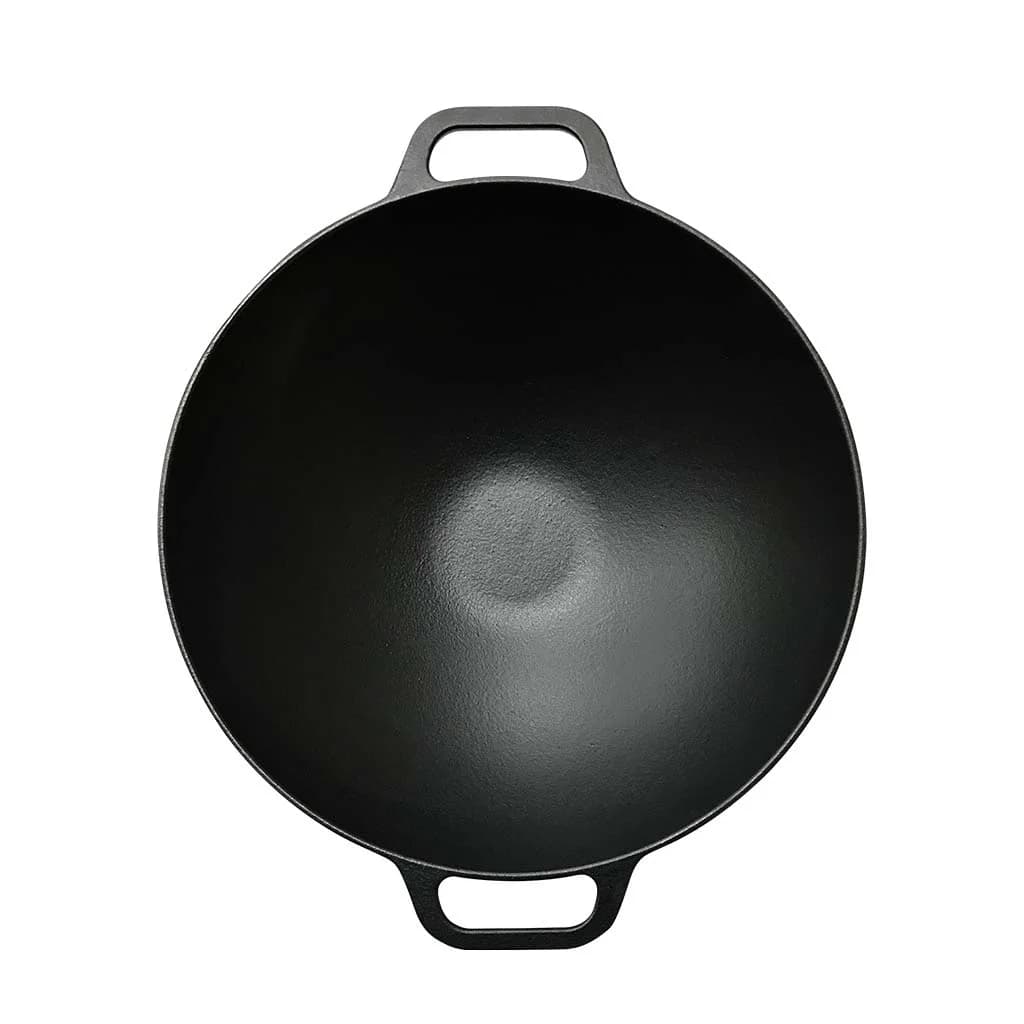 Wok De Hierro Esmaltado Victoria Con Asas 35 Cm 6 Litros — miniatura 2