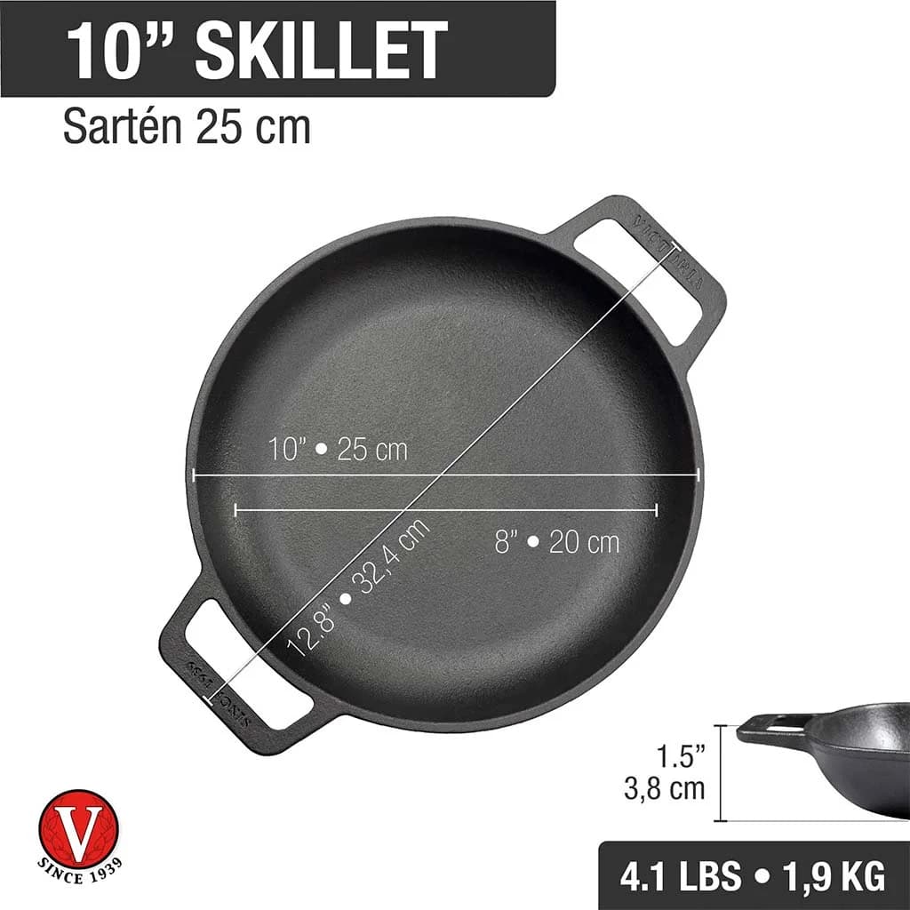 Sarten Hierro Esmaltado 25cm Victoria Color Negro — miniatura 4