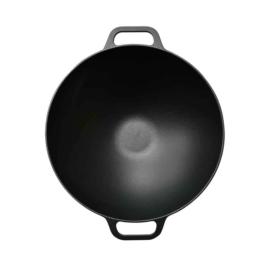 Wok De Hierro Curado 36 Cm Victoria Con Asas 5.8 Litros — miniatura 2