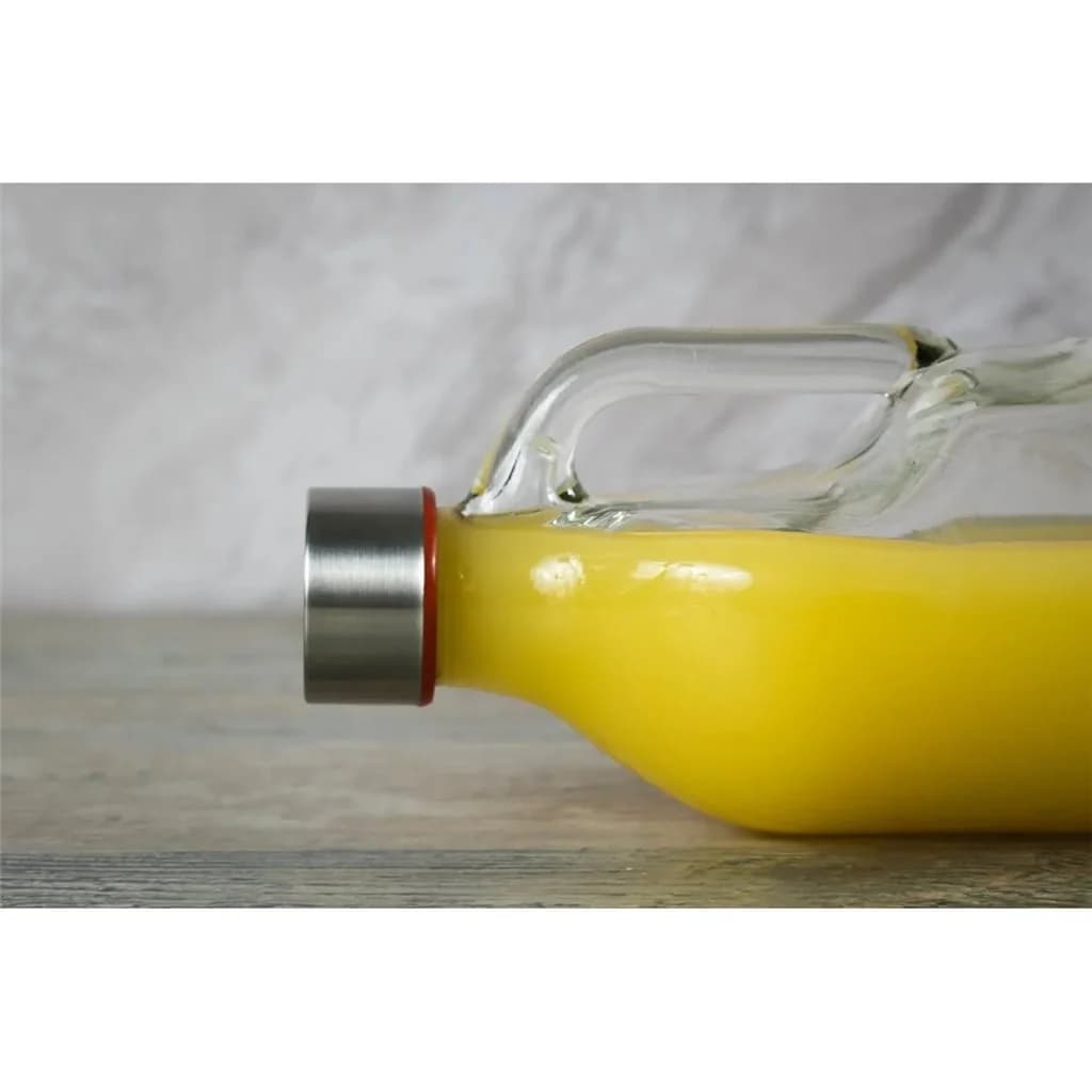 Botella De Vidrio 1000 Ml Selecta Tapa De Metal Agua Jugo — miniatura 2