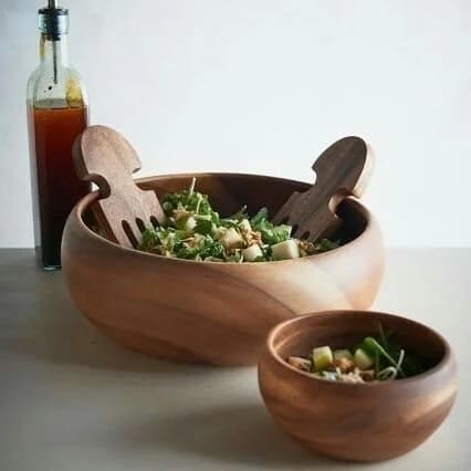 Cubiertos Para Ensalada En Madera Selecta 2 Piezas — miniatura 2