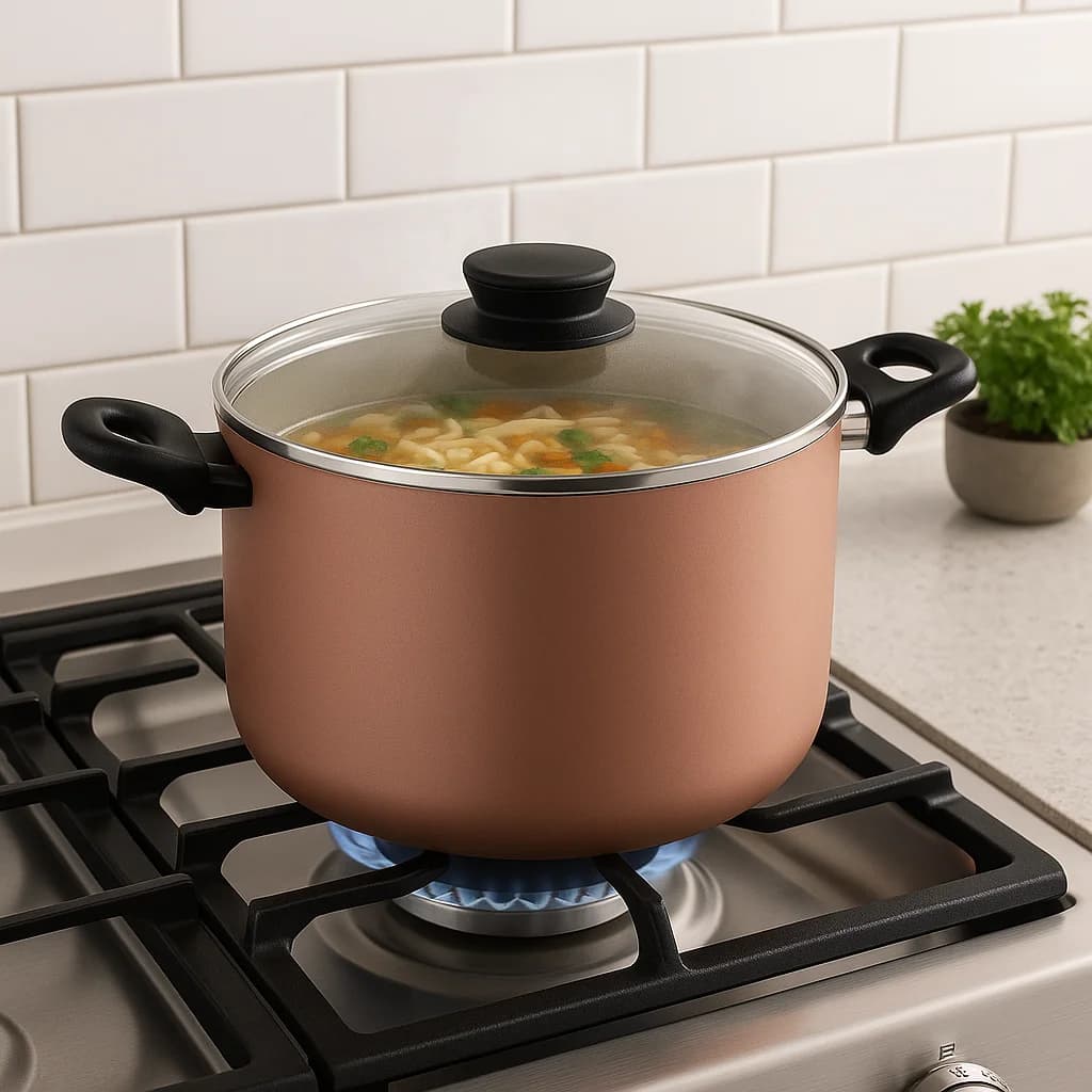 Juego Batería De Cocina Tramontina Antiadherente 9 Pz Linz - ROSA — miniatura 3