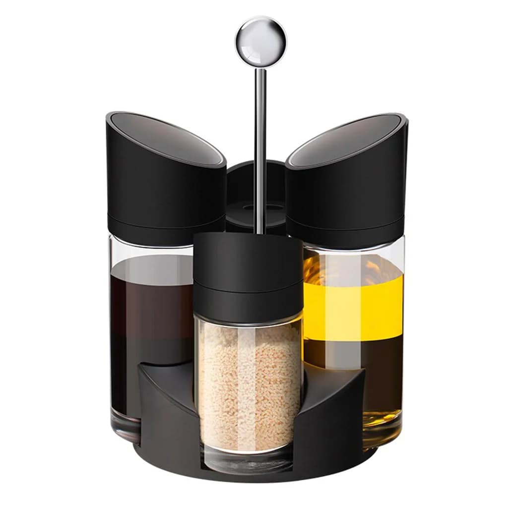 Set Condimentero Vinagre Aceite Sal Pimienta Selecta 4 Pz — imagen 1 de 2