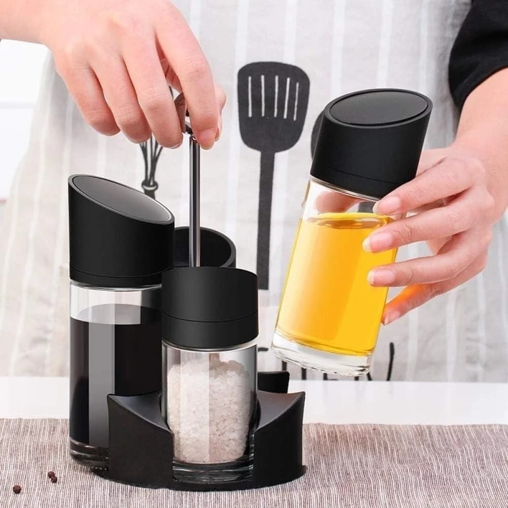 Set Condimentero Vinagre Aceite Sal Pimienta Selecta 4 Pz — miniatura 2