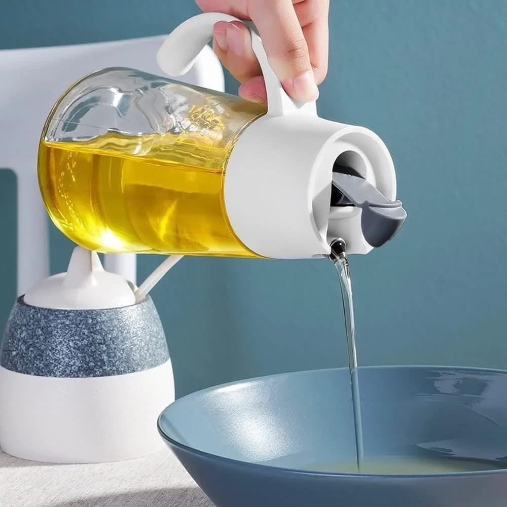 Aceitera Con Tapa Automatica 630 Ml Vidrio Plastico Selecta — miniatura 2