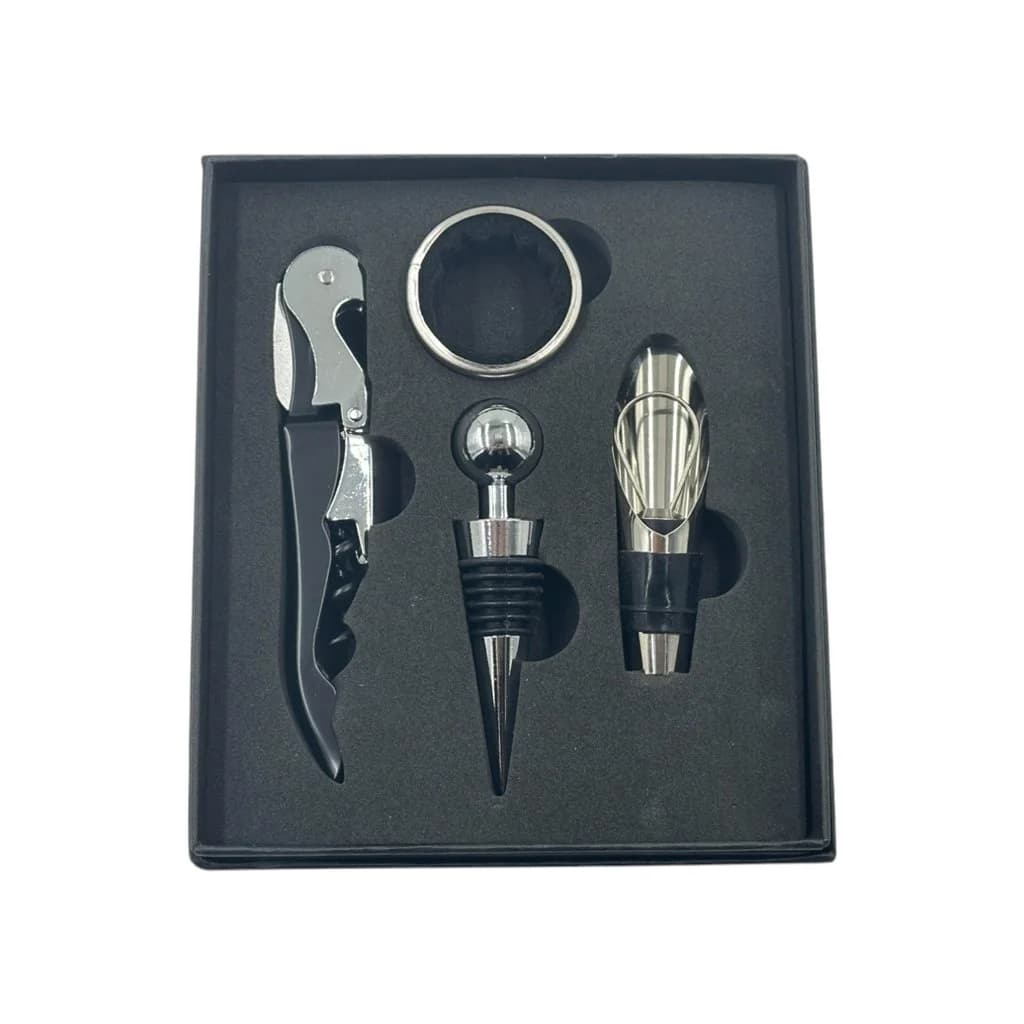 Set De Vino Kit Accesorios 4 Piezas Acero Inoxidable — imagen 1 de 2