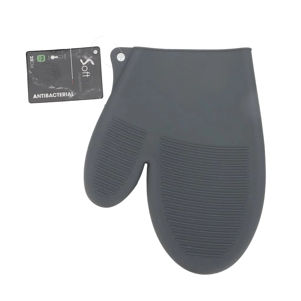 Manopla Agarradera Guante De Silicona Antideslizante Gris — imagen 1 de 1