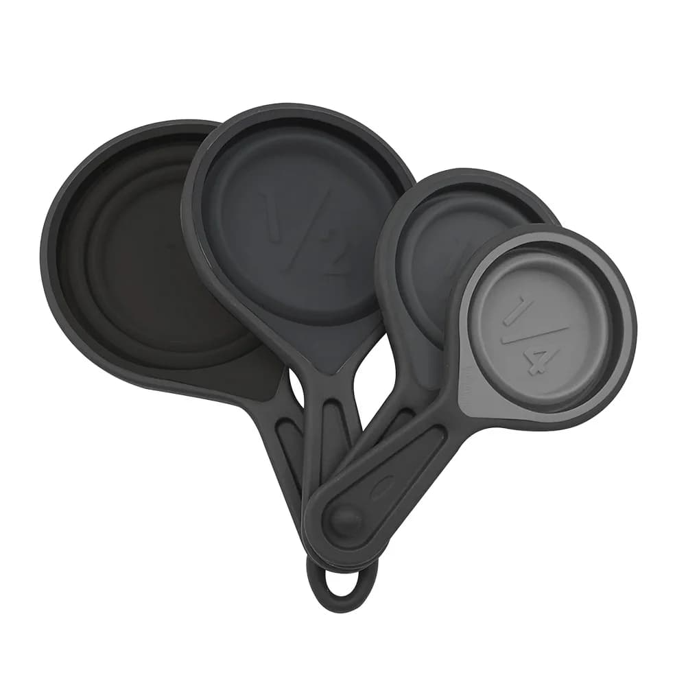 Taza Medidora Set X4 Unid Silicona Gris Bpa Free Selecta — imagen 1 de 2